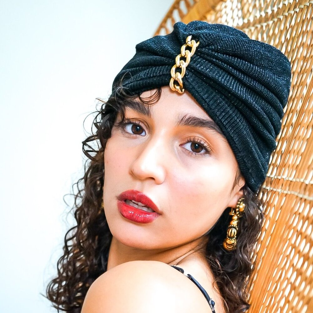 1970s Knit Turban Hat